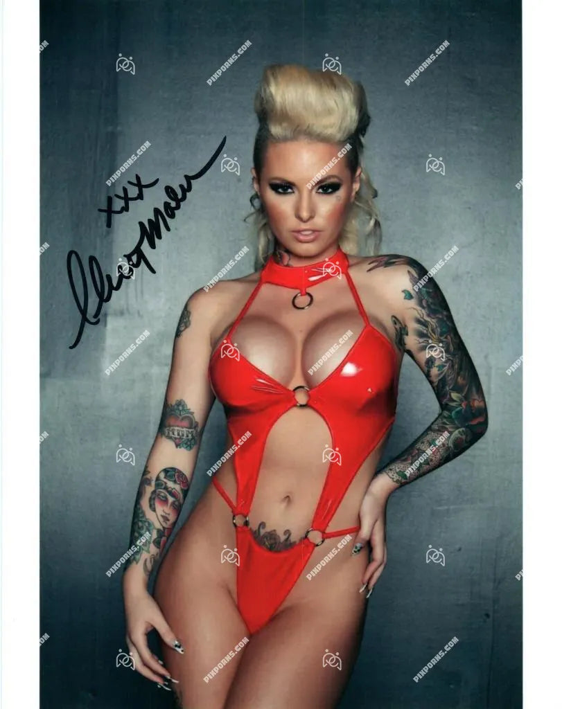 Christy Mack autographed portrait print – Pose 265 digital download and signed canvas