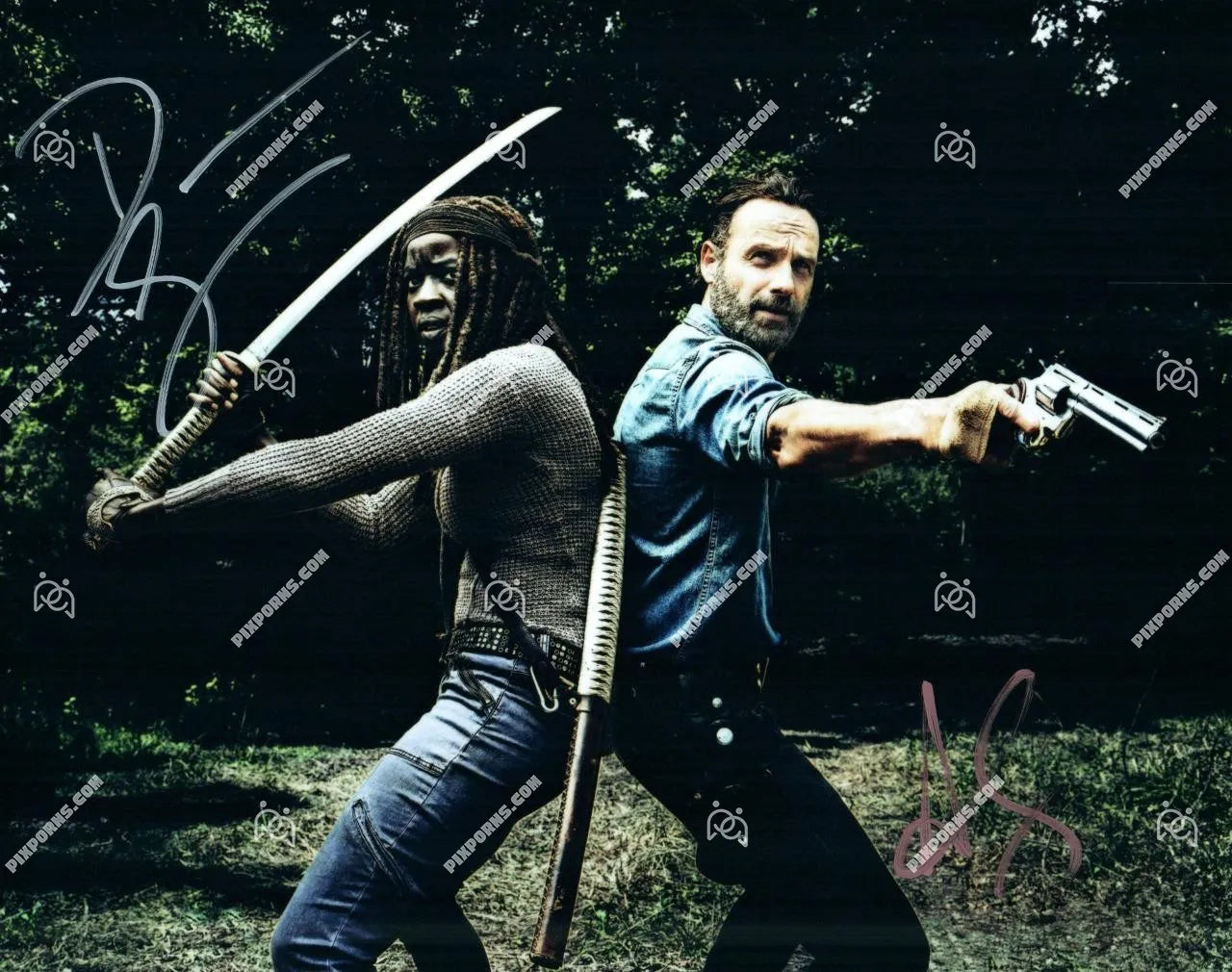 Danai Gurira autographed landscape portrait print – Pose 235 digital download and signed canvas