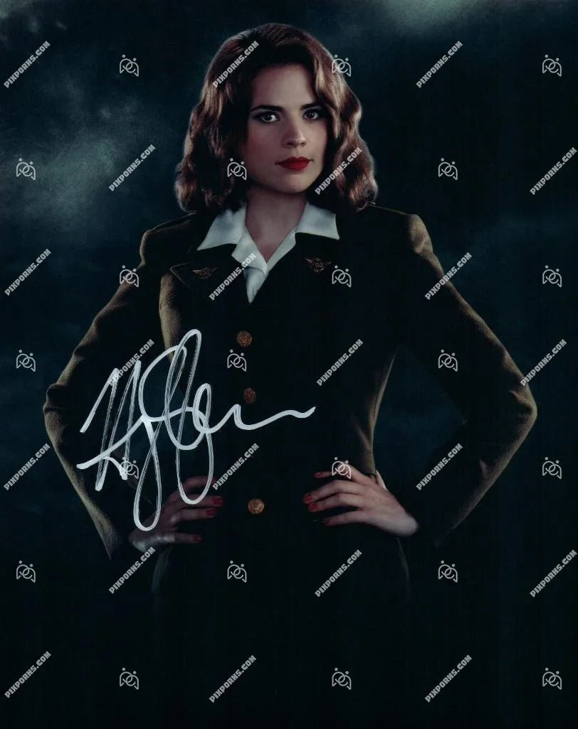 Hayley Atwell autographed portrait print – Pose 263 digital download and signed canvas