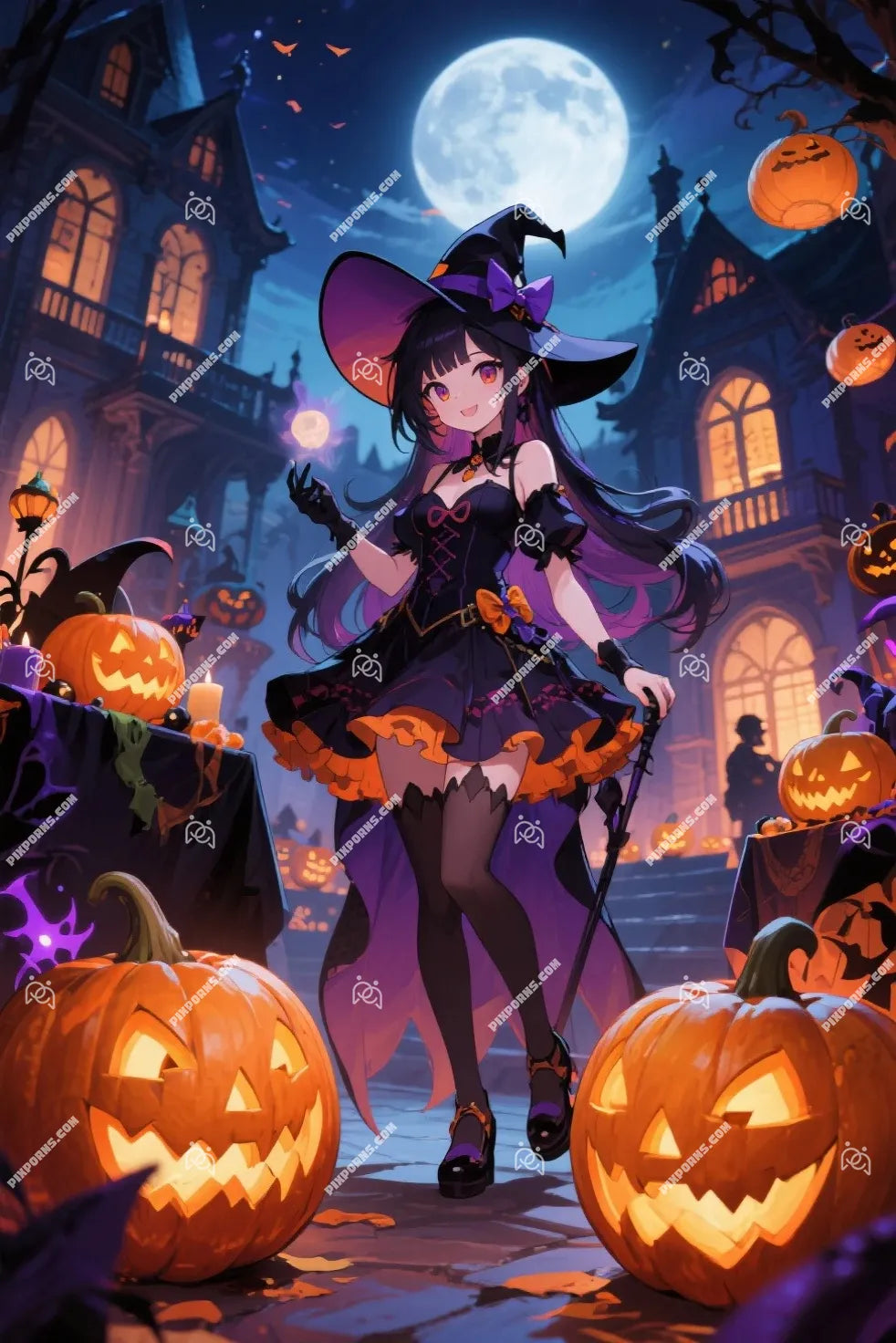 Celestial Witch fantasy digital artwork (Pose 611)