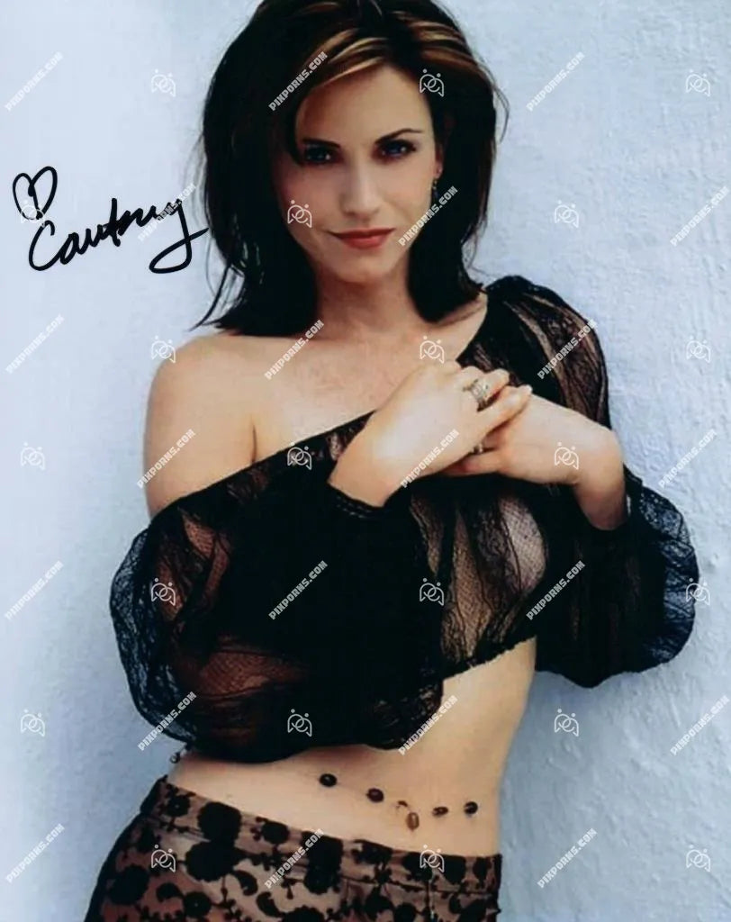 Courtney Cox autographed portrait artwork – Pose 291 digital download and signed canvas