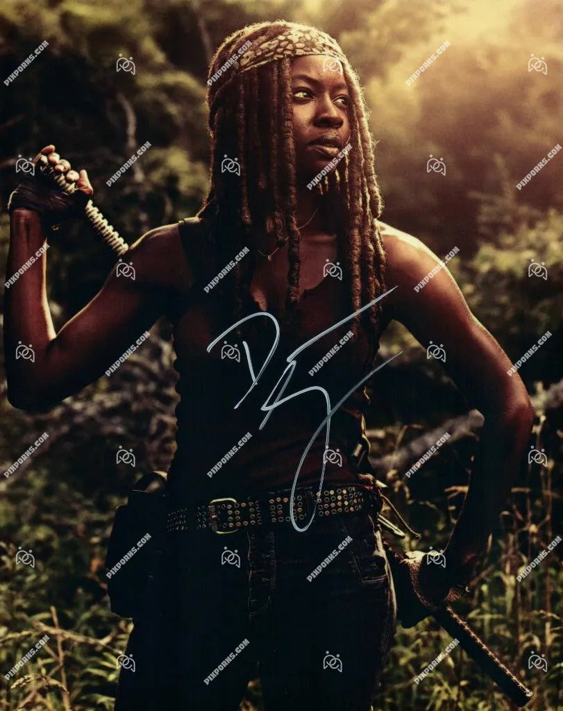 Danai Gurira autographed portrait print – Pose 251 digital download and signed canvas