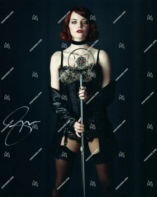 Emma Stone autographed portrait print – Pose 266 digital download and signed canvas