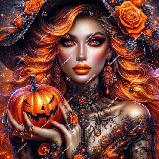 Frost Witch winter fantasy Halloween digital art (Pose 639)