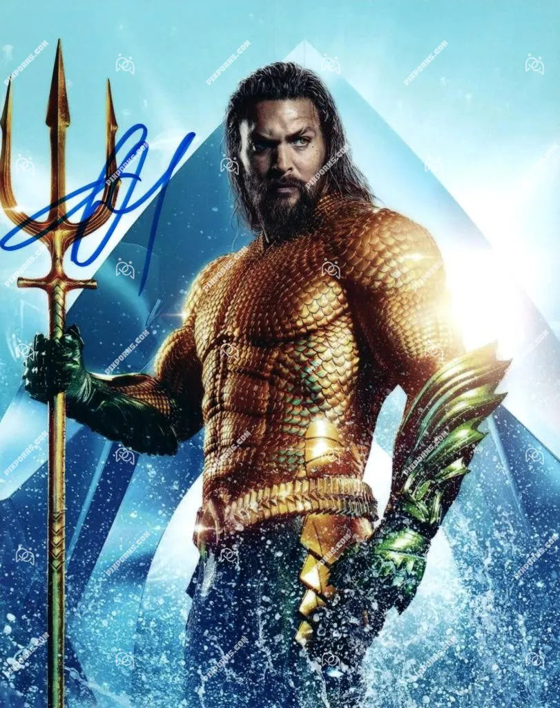 Jason Momoa autographed portrait print – Pose 287 digital download and signed canvas