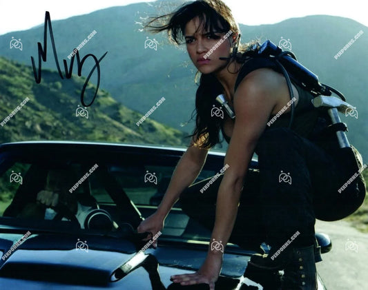 Michelle Rodriguez autographed landscape photo print – Pose 276 digital download and signed canvas