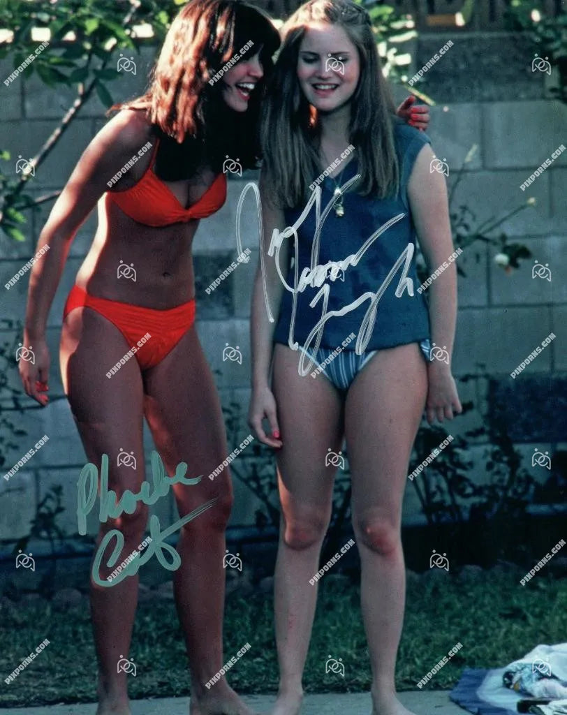 Phoebe Cates and Jennifer Jason Leigh autographed portrait print – Pose 282 digital download and signed canvas