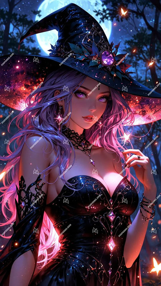 Poison Witch potion fantasy Halloween digital artwork (Pose 642)